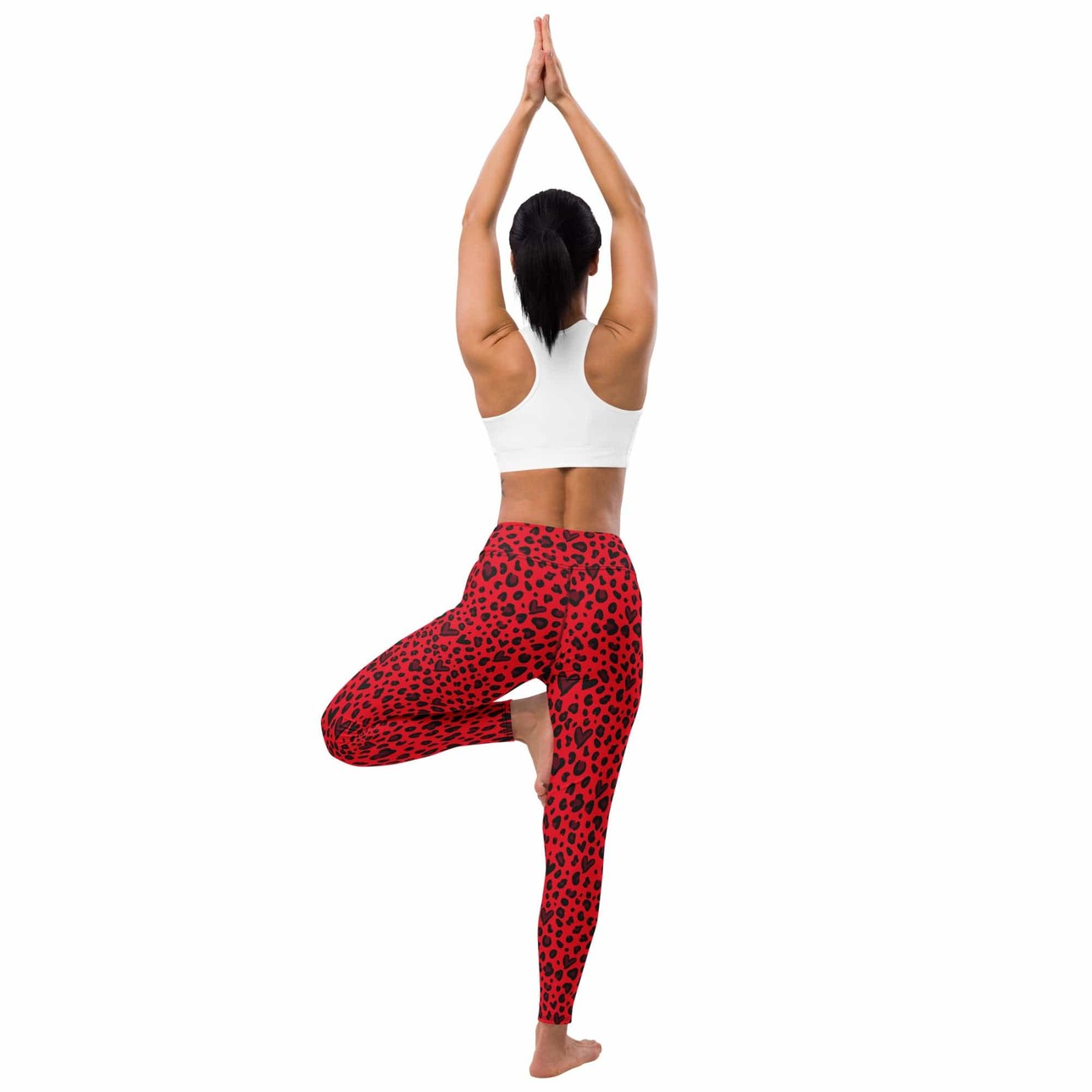 Valentine's Day Leopard Yoga Leggings