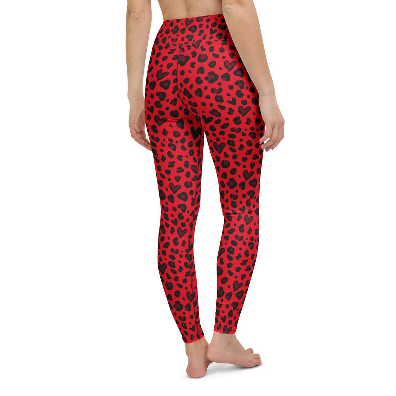 Valentine's Day Leopard Yoga Leggings