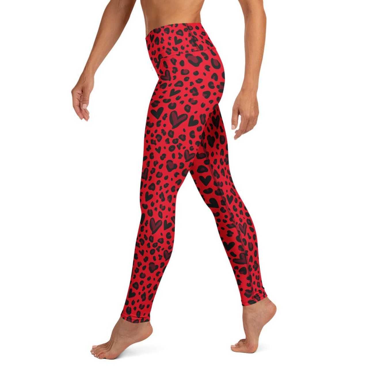 Valentine's Day Leopard Yoga Leggings