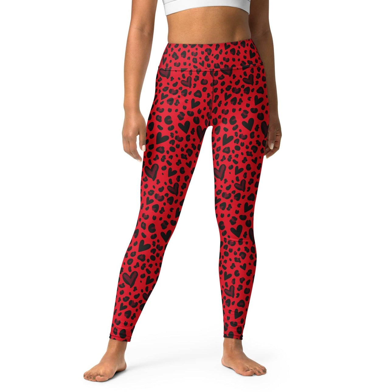 Valentine's Day Leopard Yoga Leggings