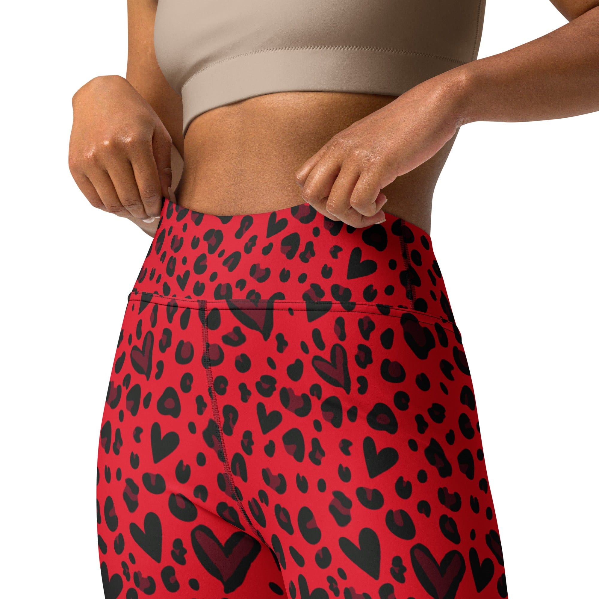 Valentine's Day Leopard Yoga Leggings