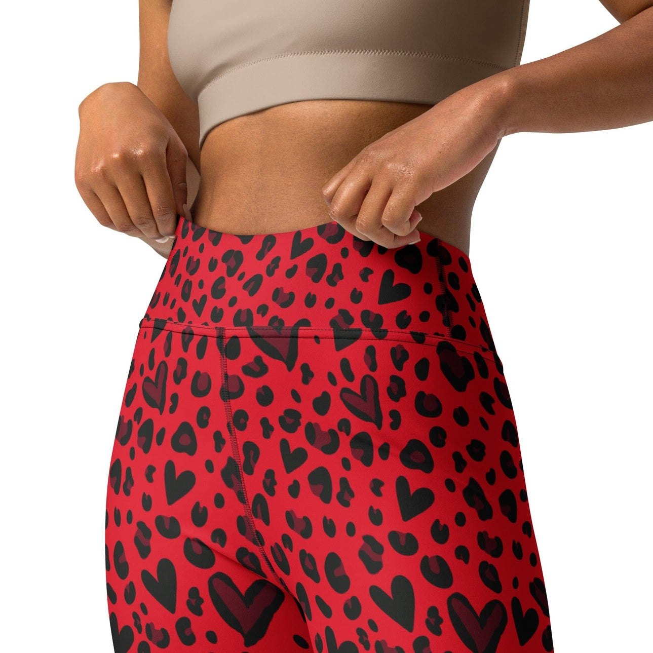Valentine's Day Leopard Yoga Leggings