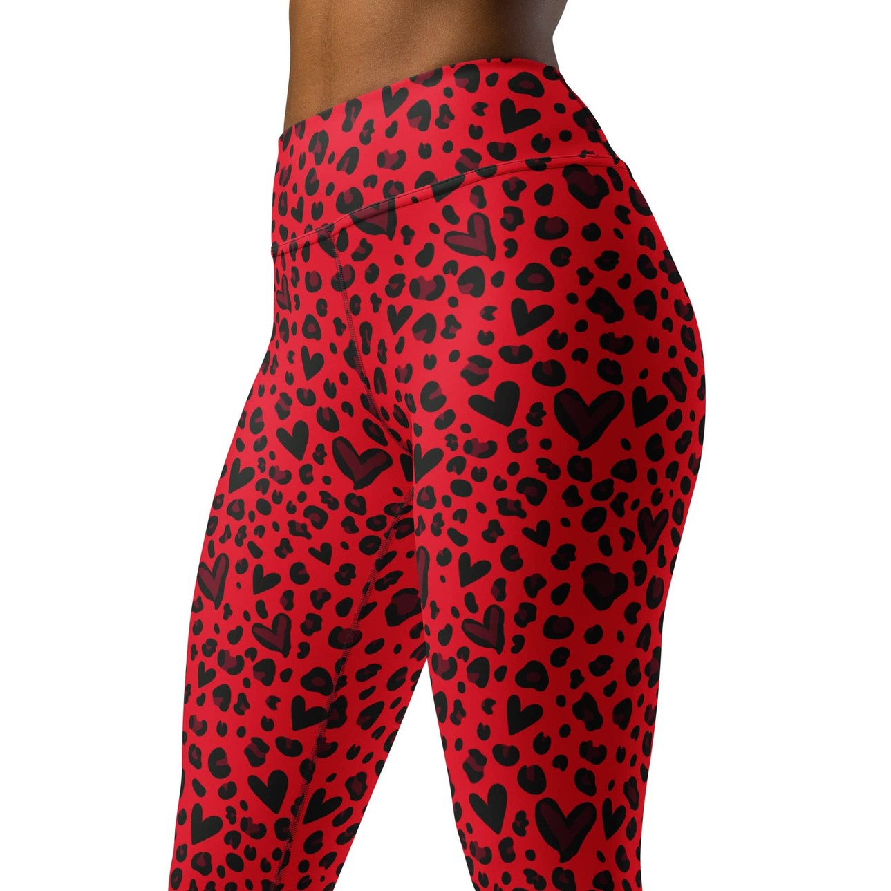 Valentine's Day Leopard Yoga Leggings