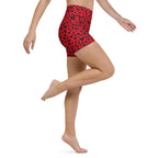 Valentine's Day Leopard Yoga Shorts