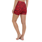 Valentine's Day Leopard Yoga Shorts