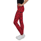 Valentine's Day Leopard Youth Leggings