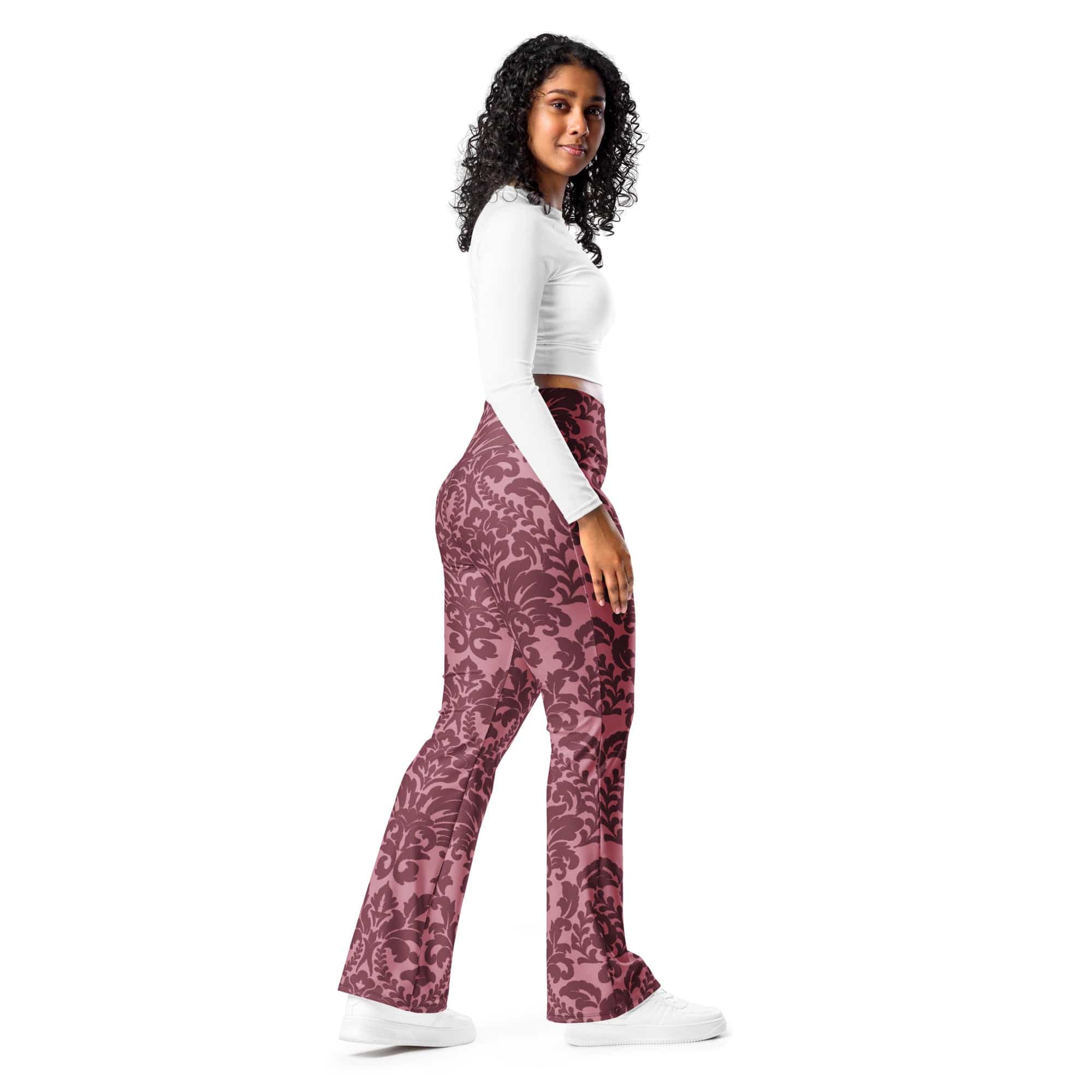 Velvet Bloom Flare Leggings