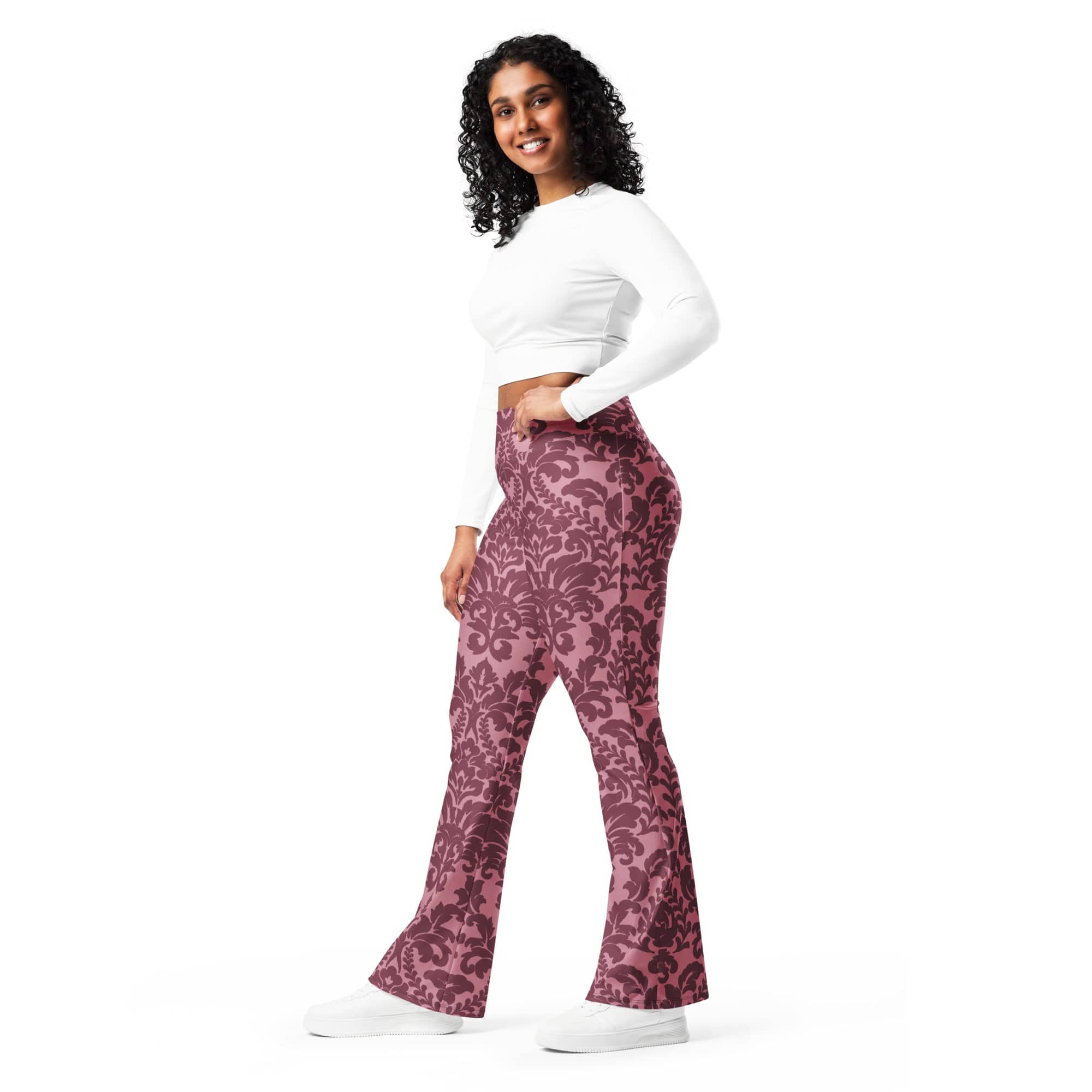 Velvet Bloom Flare Leggings