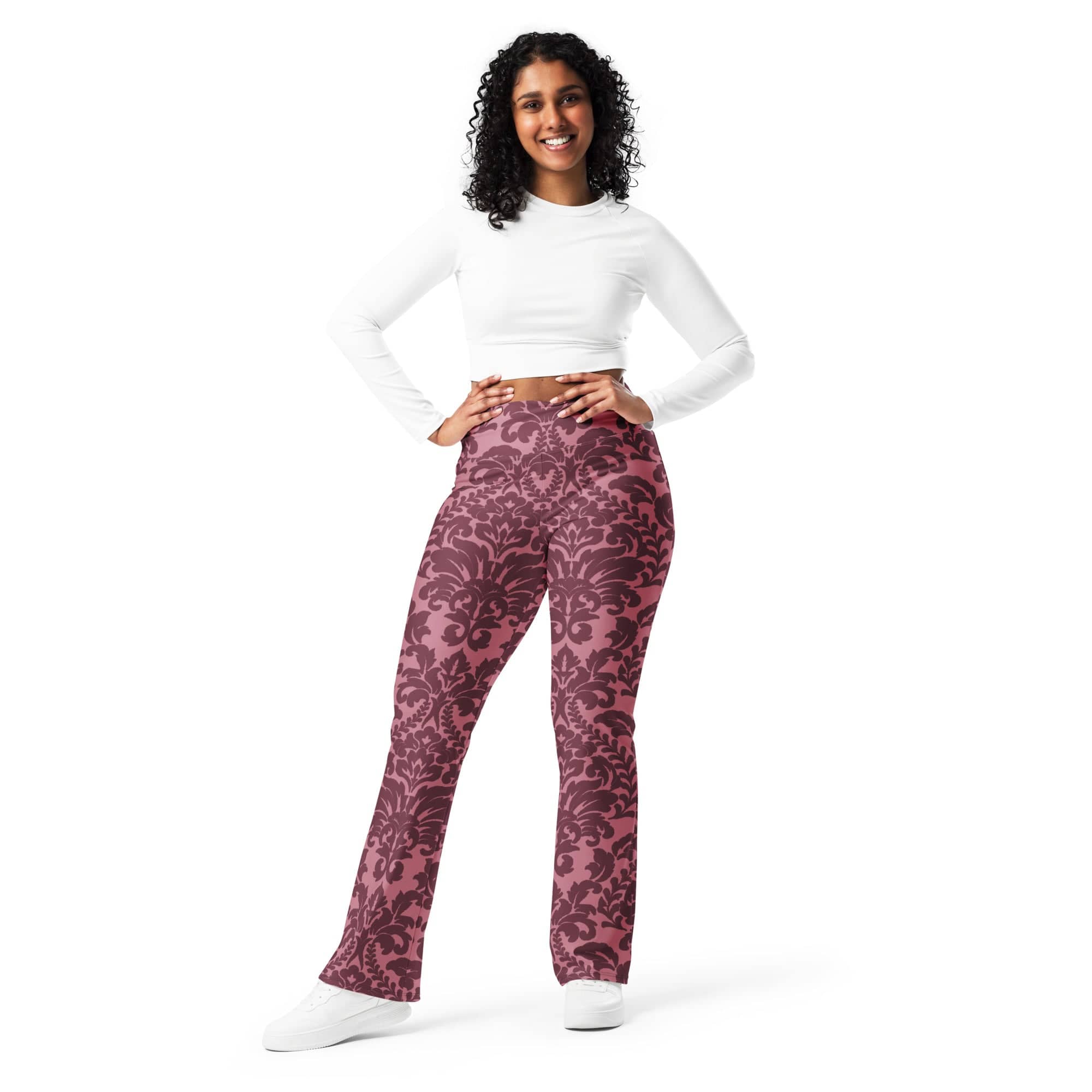 Velvet Bloom Flare Leggings