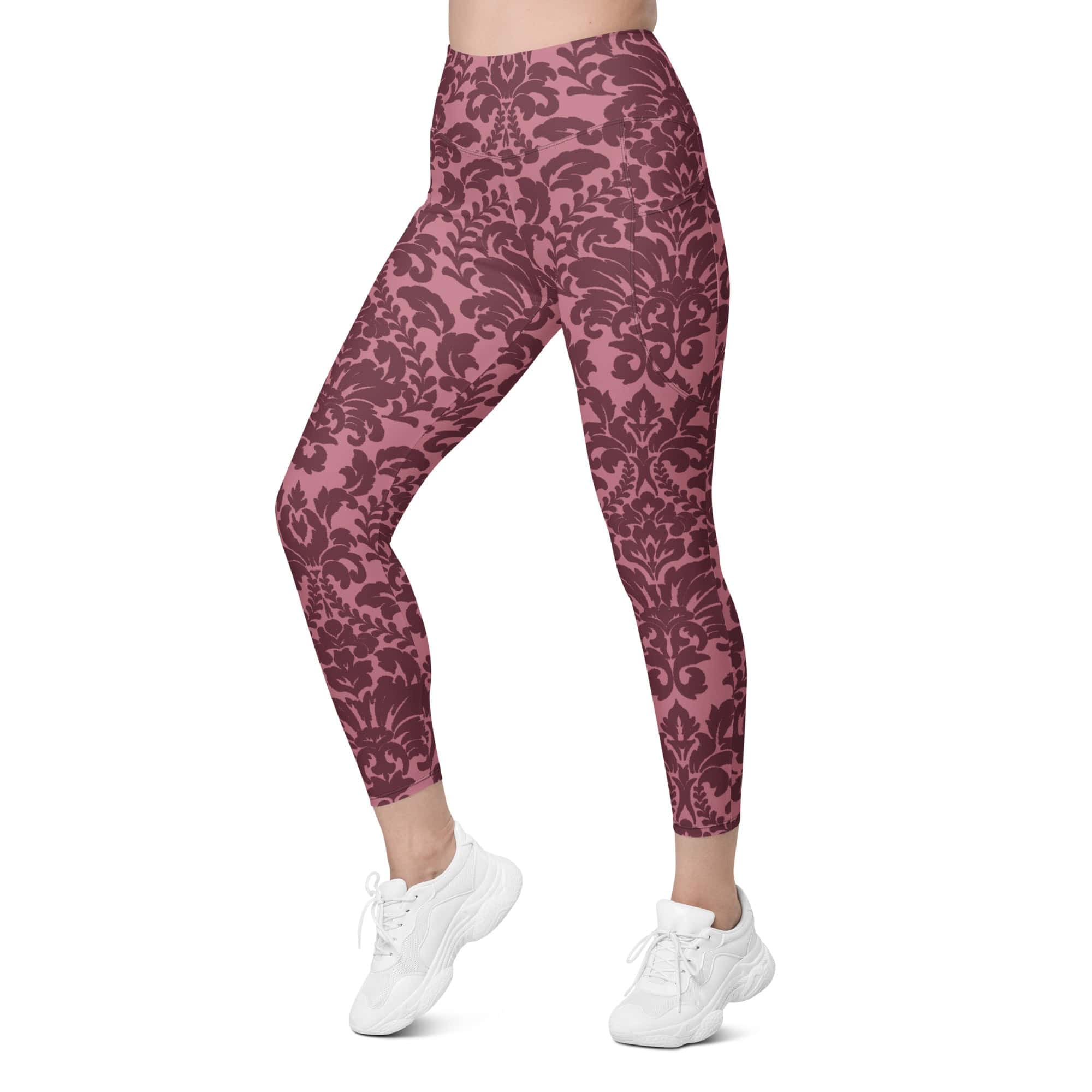 Velvet Bloom Leggings With Pockets