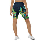 Vibrant Floral Garden Biker Shorts