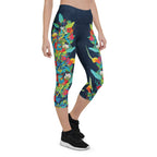 Vibrant Floral Garden Capris