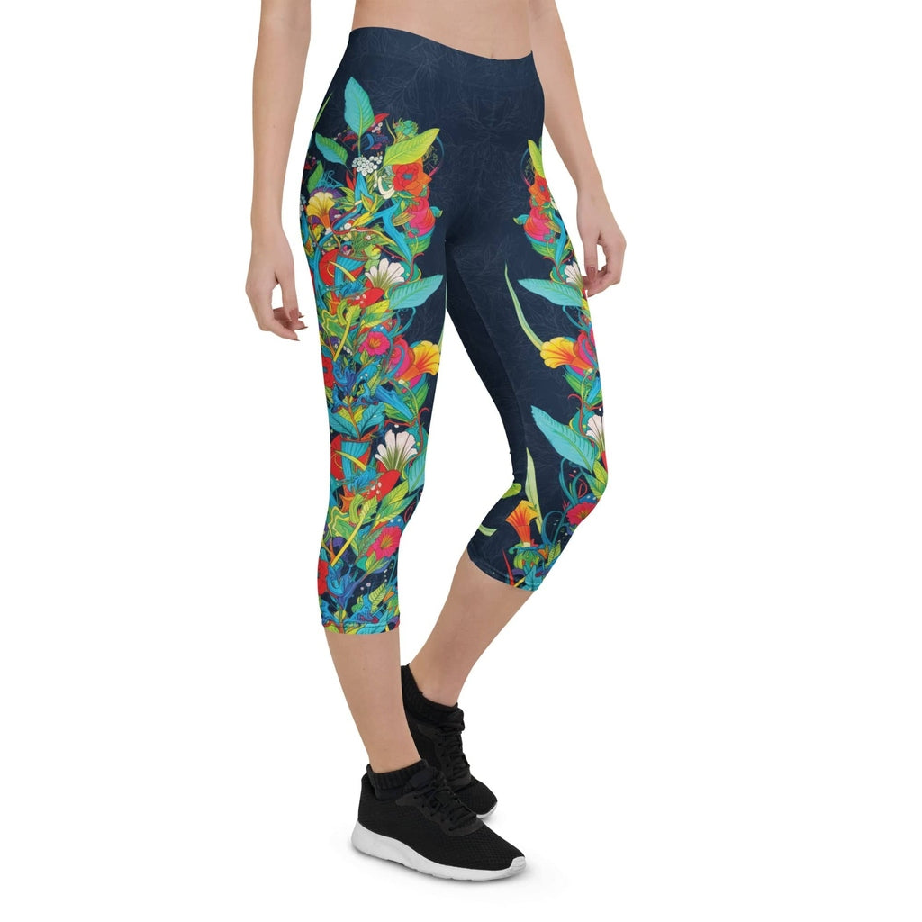 Vibrant Floral Garden Capris