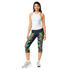Vibrant Floral Garden Capris