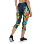 Vibrant Floral Garden Capris