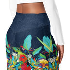 Vibrant Floral Garden Flare Leggings