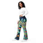 Vibrant Floral Garden Flare Leggings