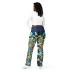Vibrant Floral Garden Flare Leggings