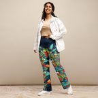 Vibrant Floral Garden Flare Leggings