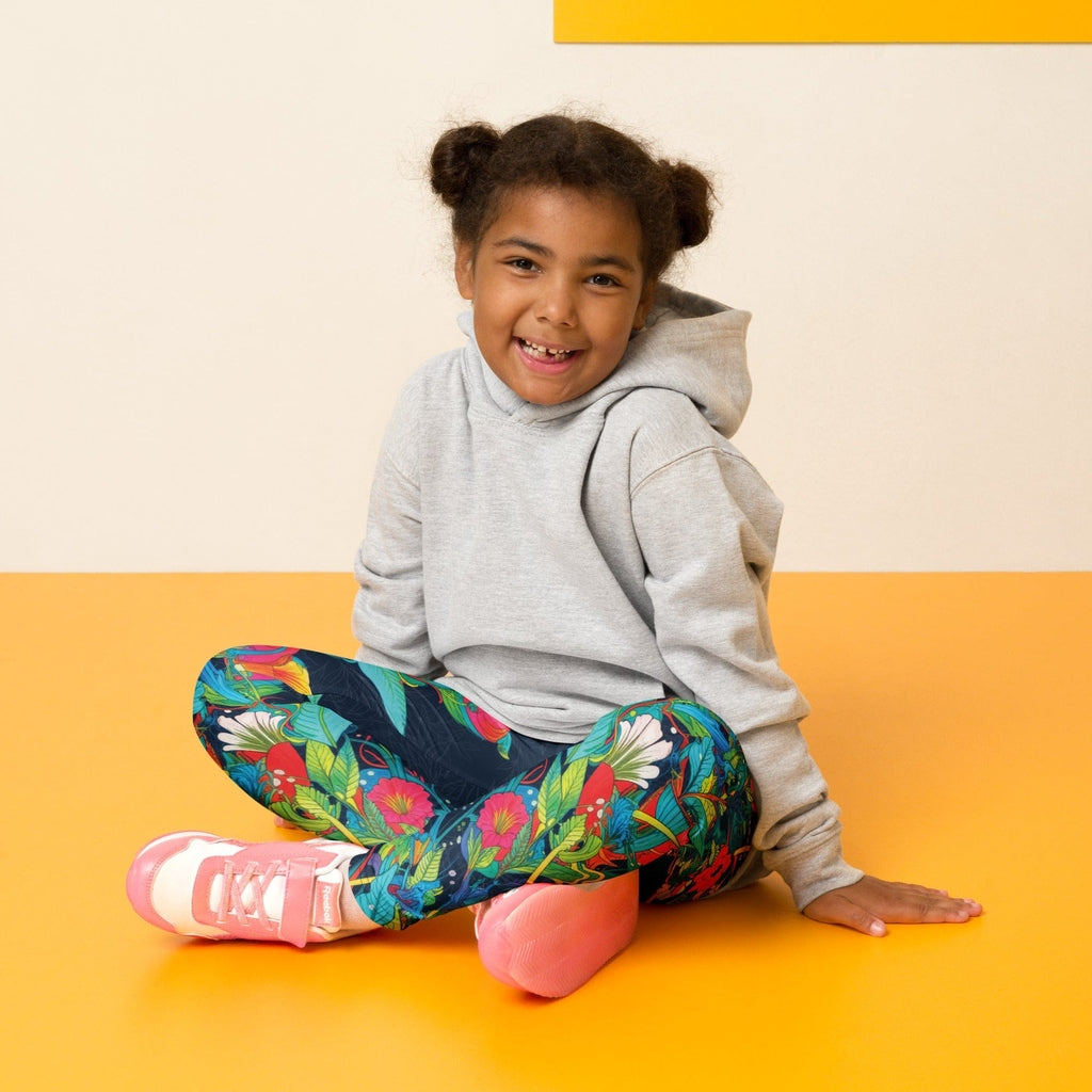 Vibrant Floral Garden Kid's Leggings