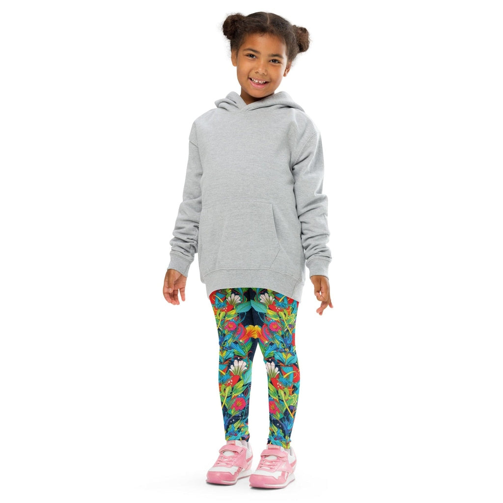 Vibrant Floral Garden Kid's Leggings