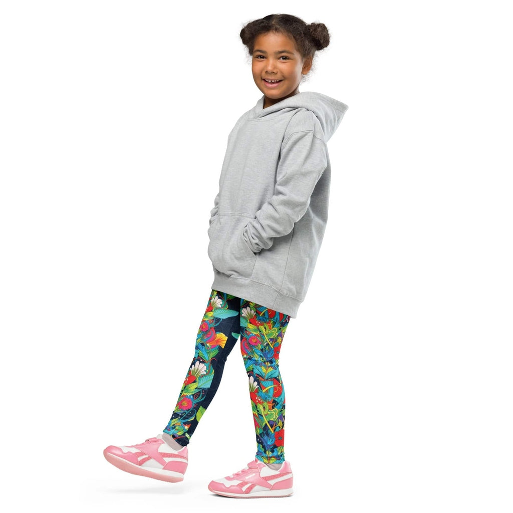 Vibrant Floral Garden Kid's Leggings