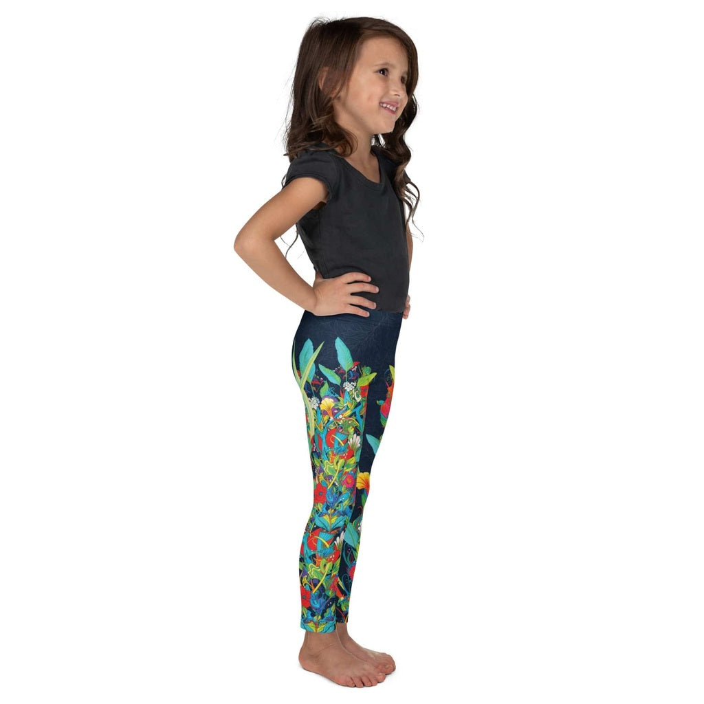 Vibrant Floral Garden Kid's Leggings