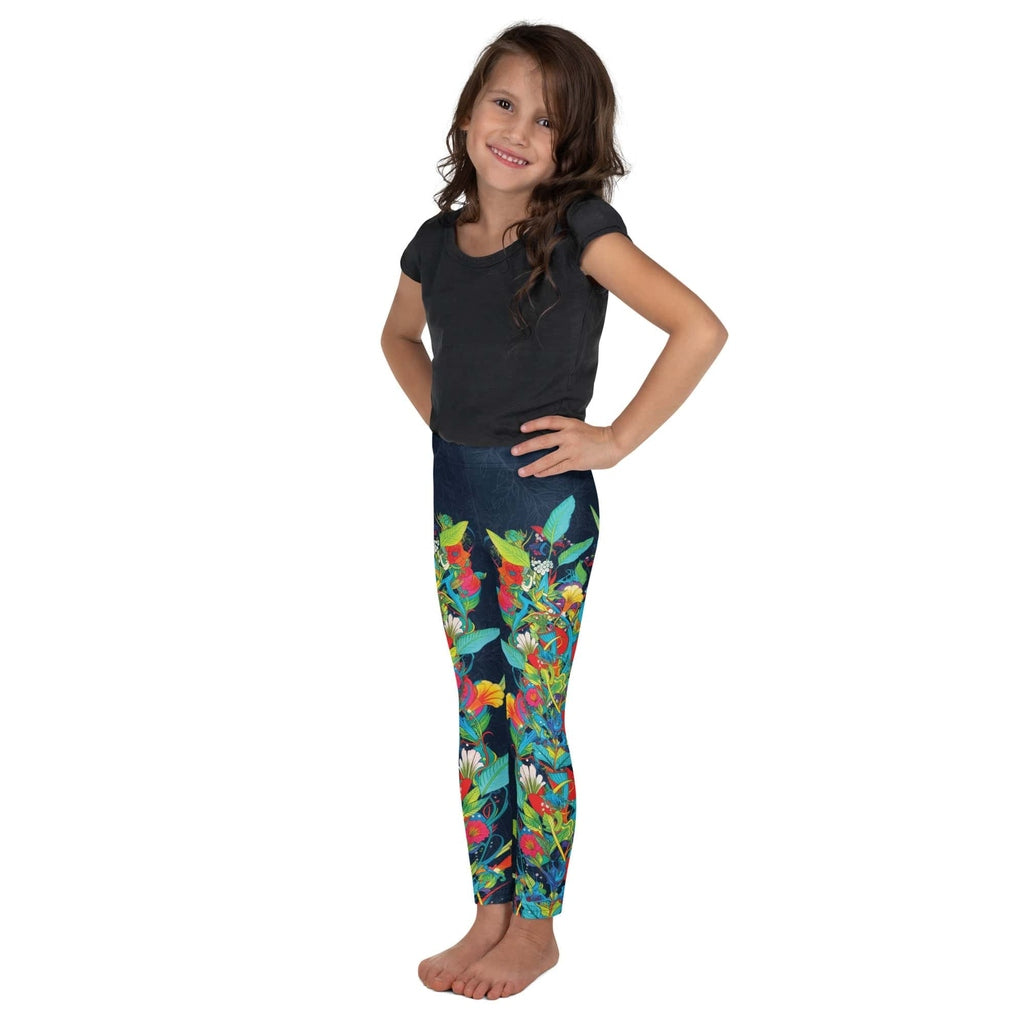 Vibrant Floral Garden Kid's Leggings