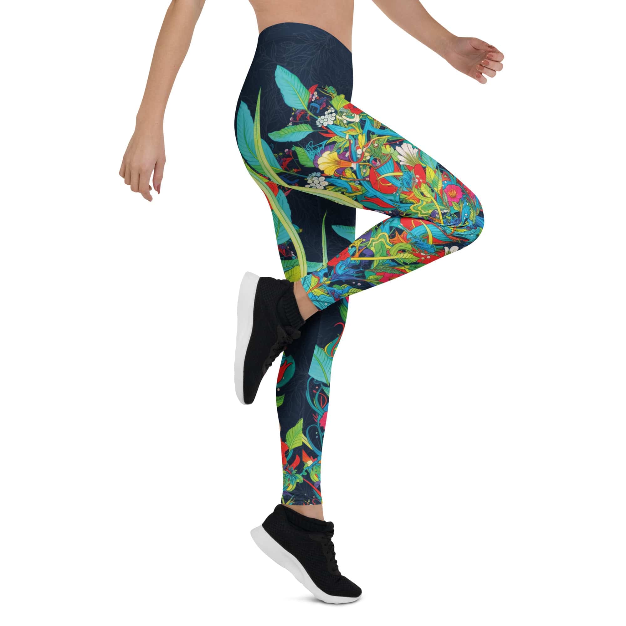 VIbrant Floral Garden Leggings