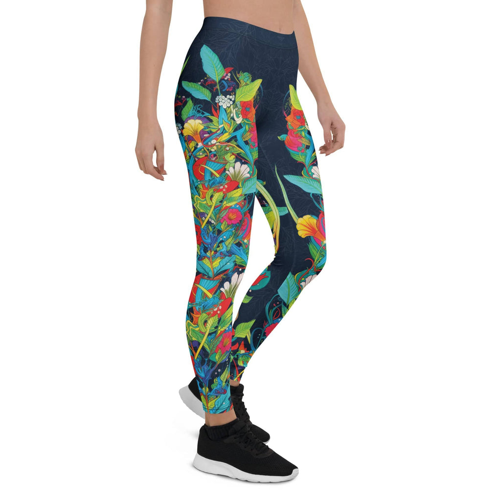 VIbrant Floral Garden Leggings