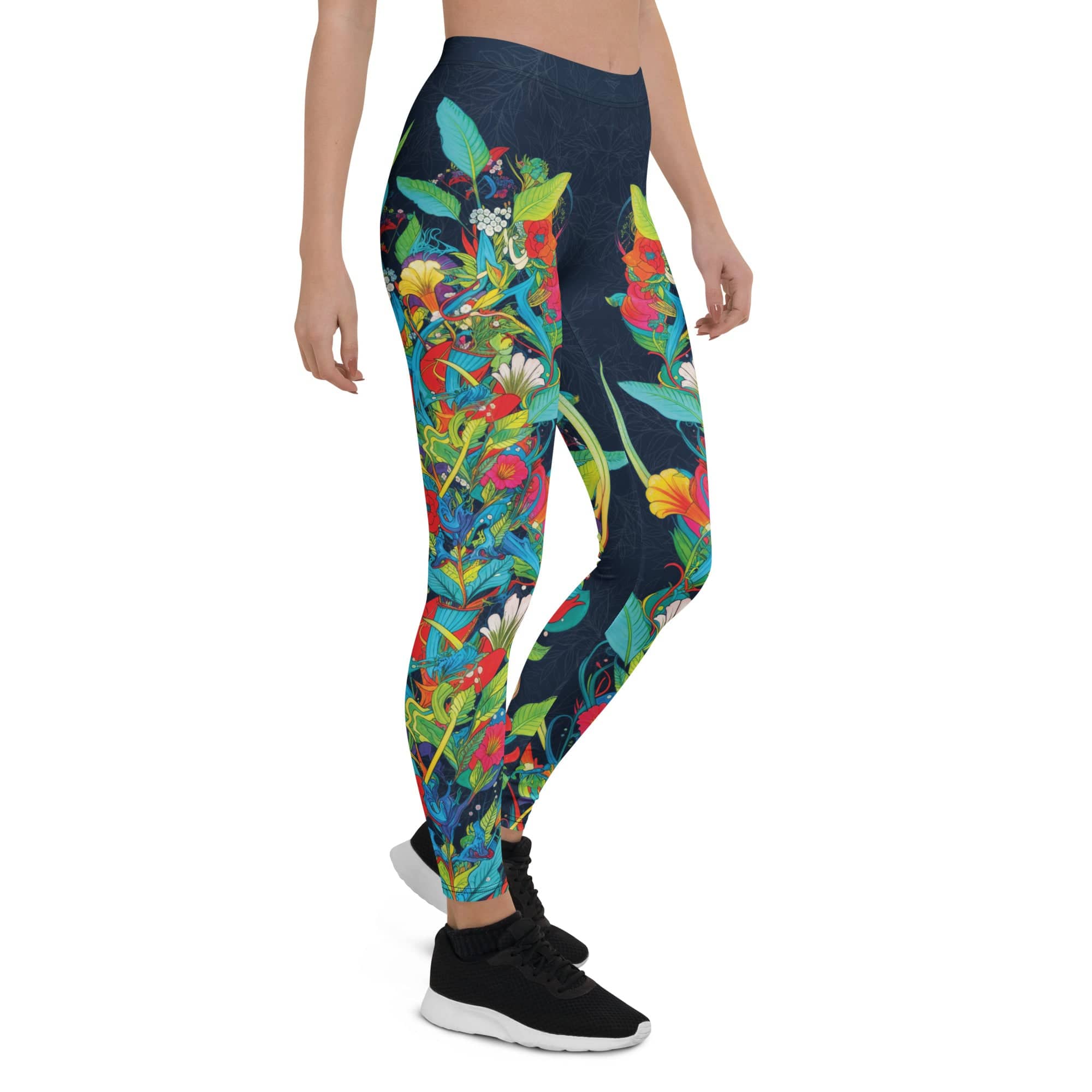 VIbrant Floral Garden Leggings