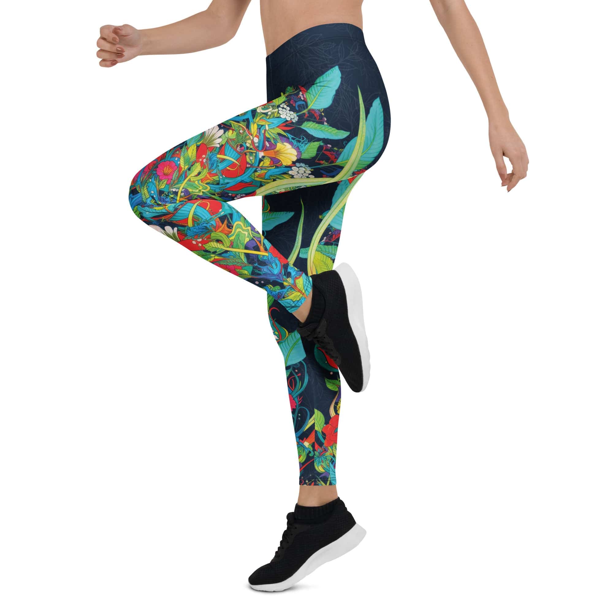 VIbrant Floral Garden Leggings