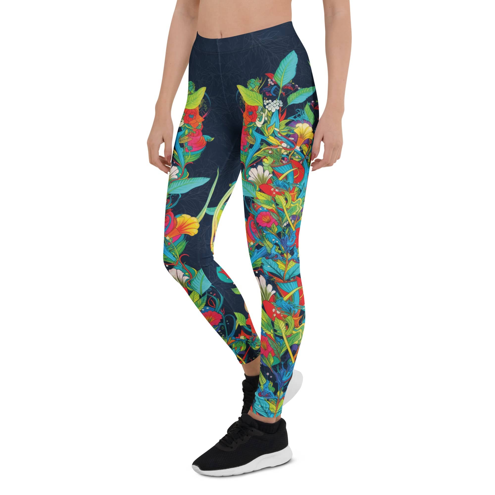 VIbrant Floral Garden Leggings