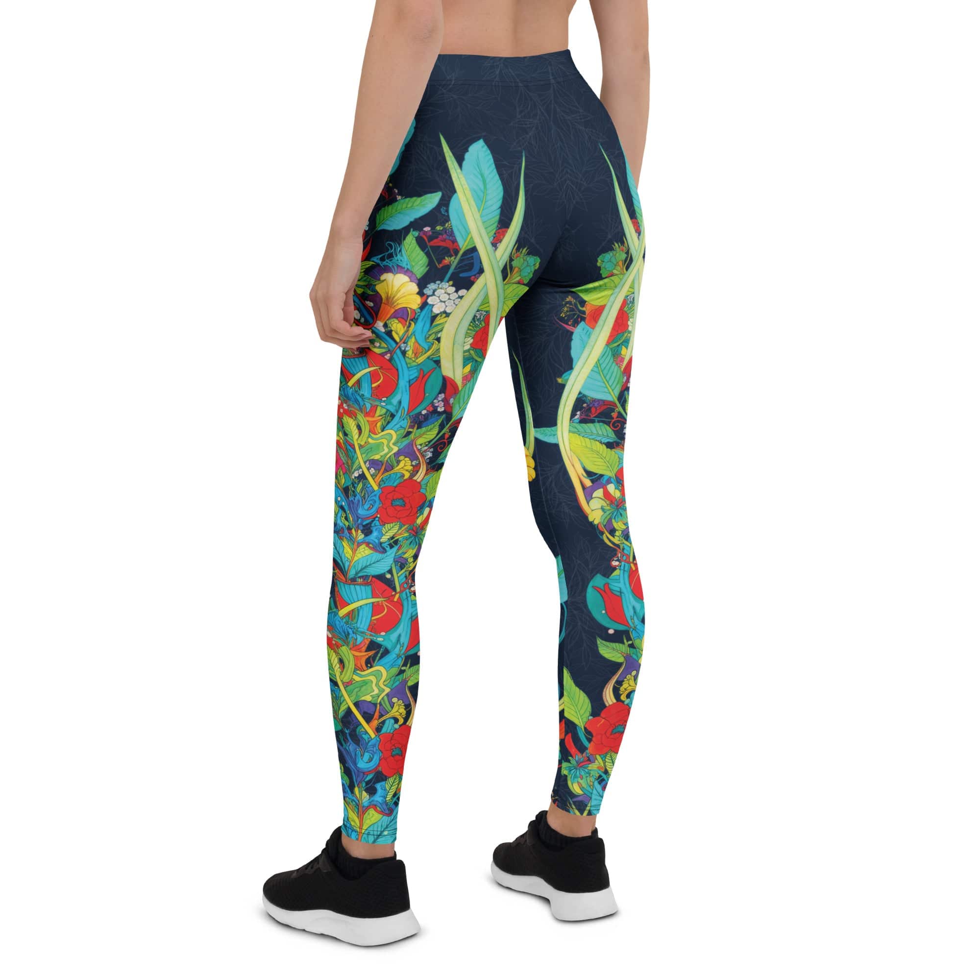 VIbrant Floral Garden Leggings