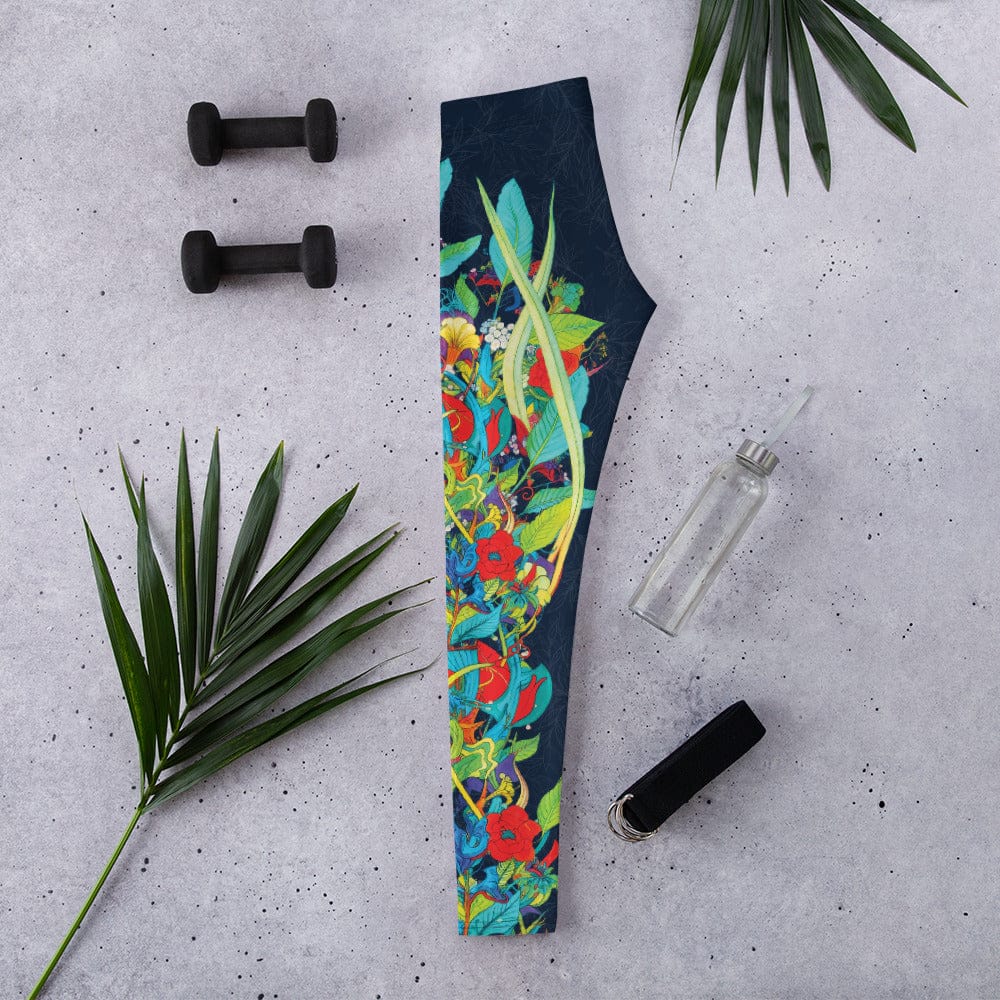 VIbrant Floral Garden Leggings