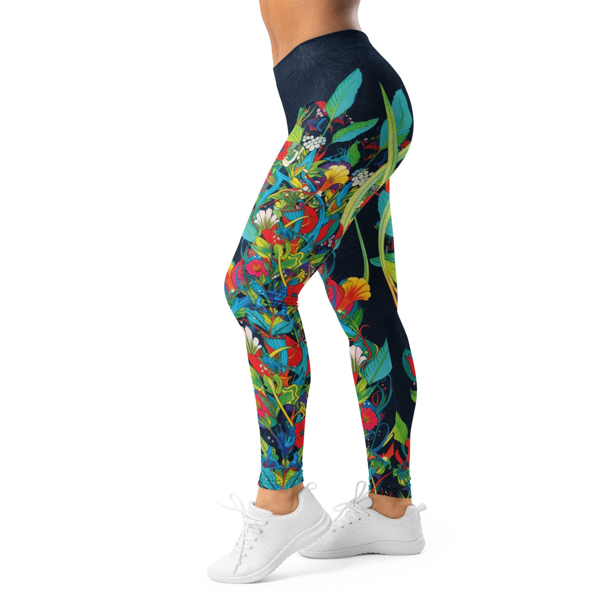 VIbrant Floral Garden Leggings