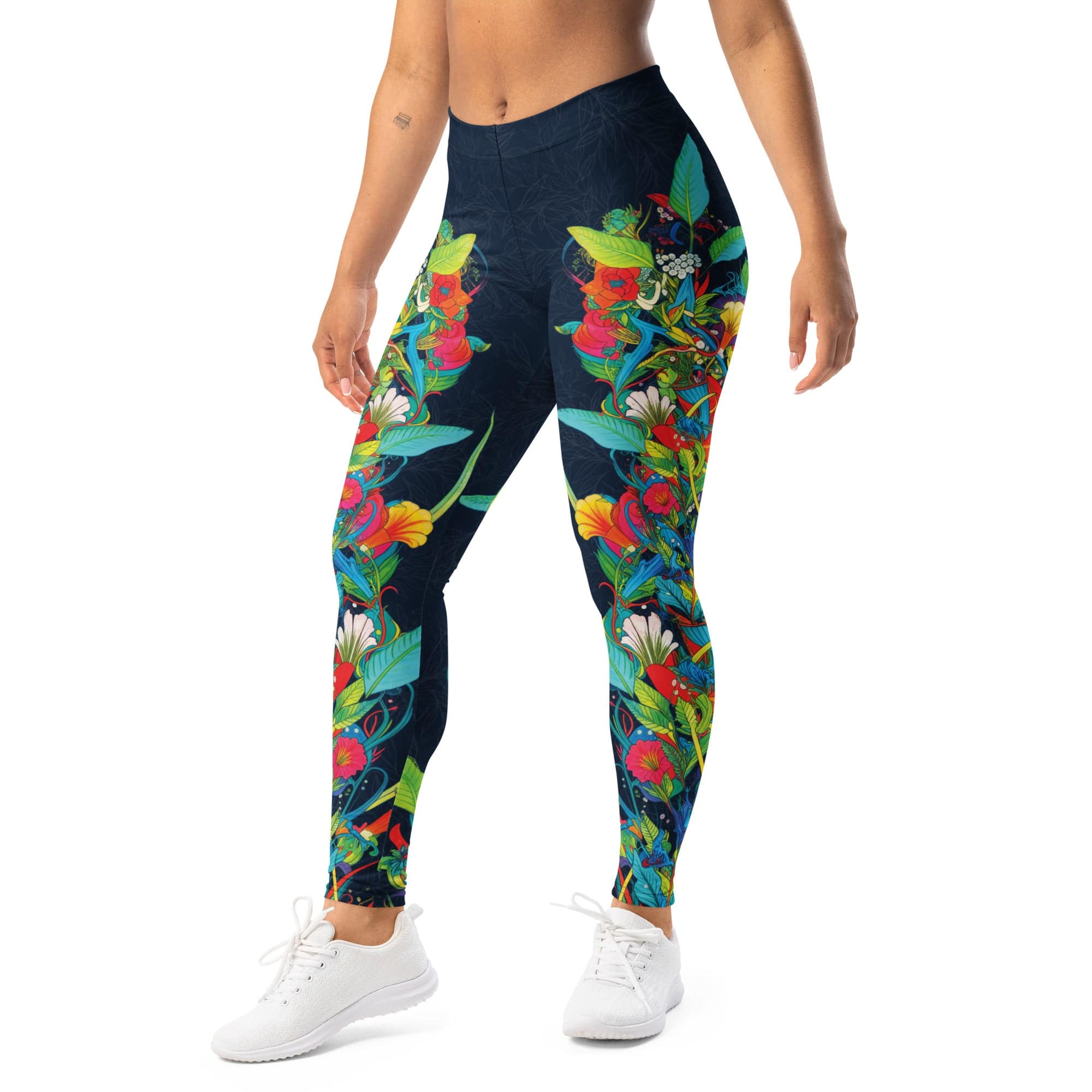 VIbrant Floral Garden Leggings