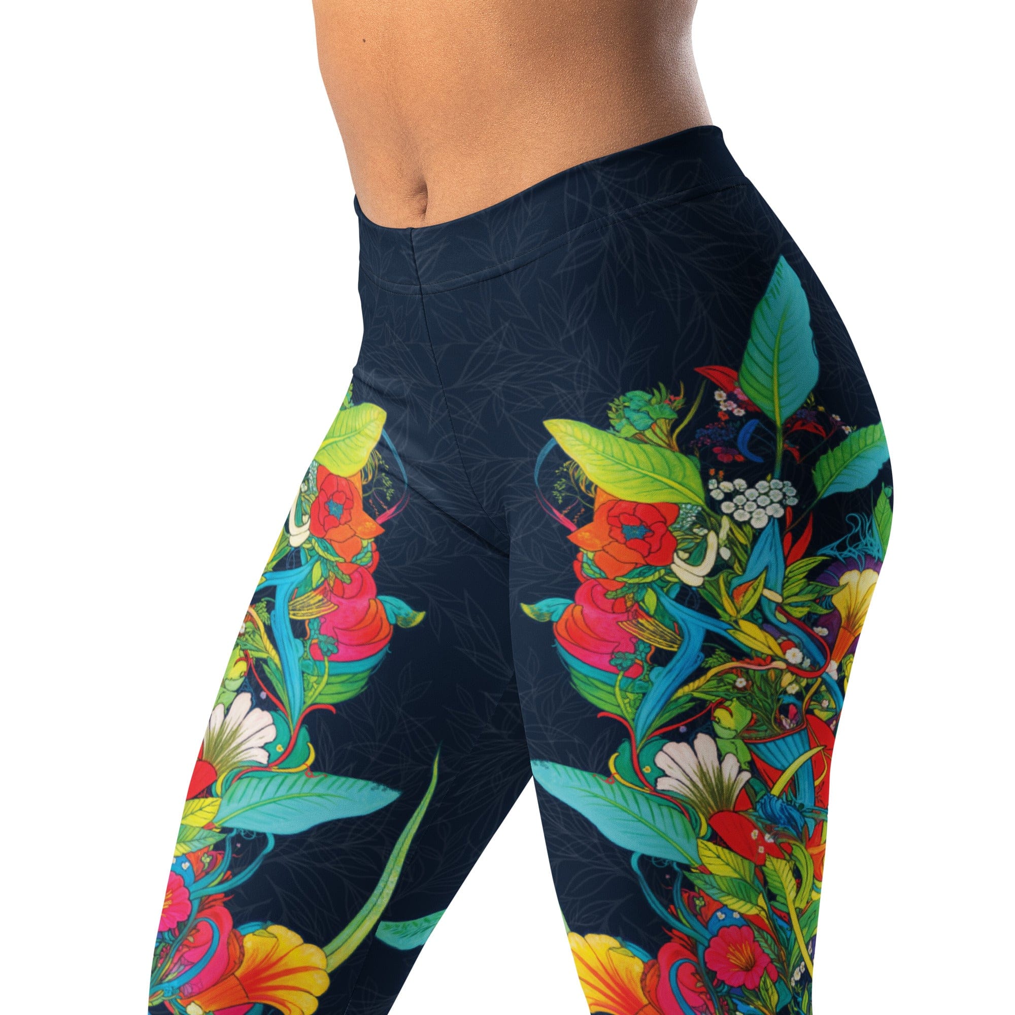 VIbrant Floral Garden Leggings