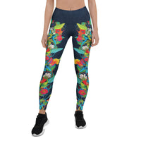 VIbrant Floral Garden Leggings