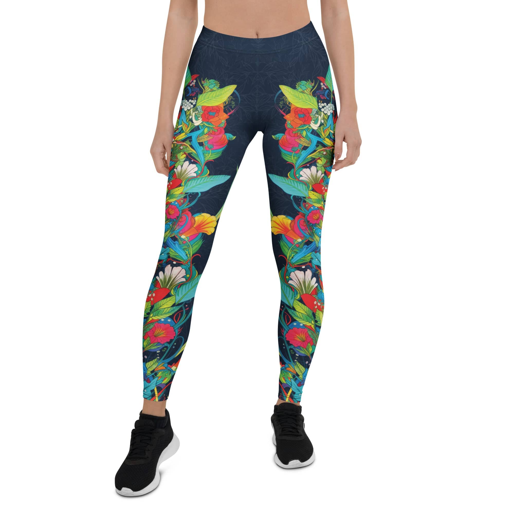 VIbrant Floral Garden Leggings