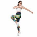 Vibrant Floral Garden Leggings With Pockets