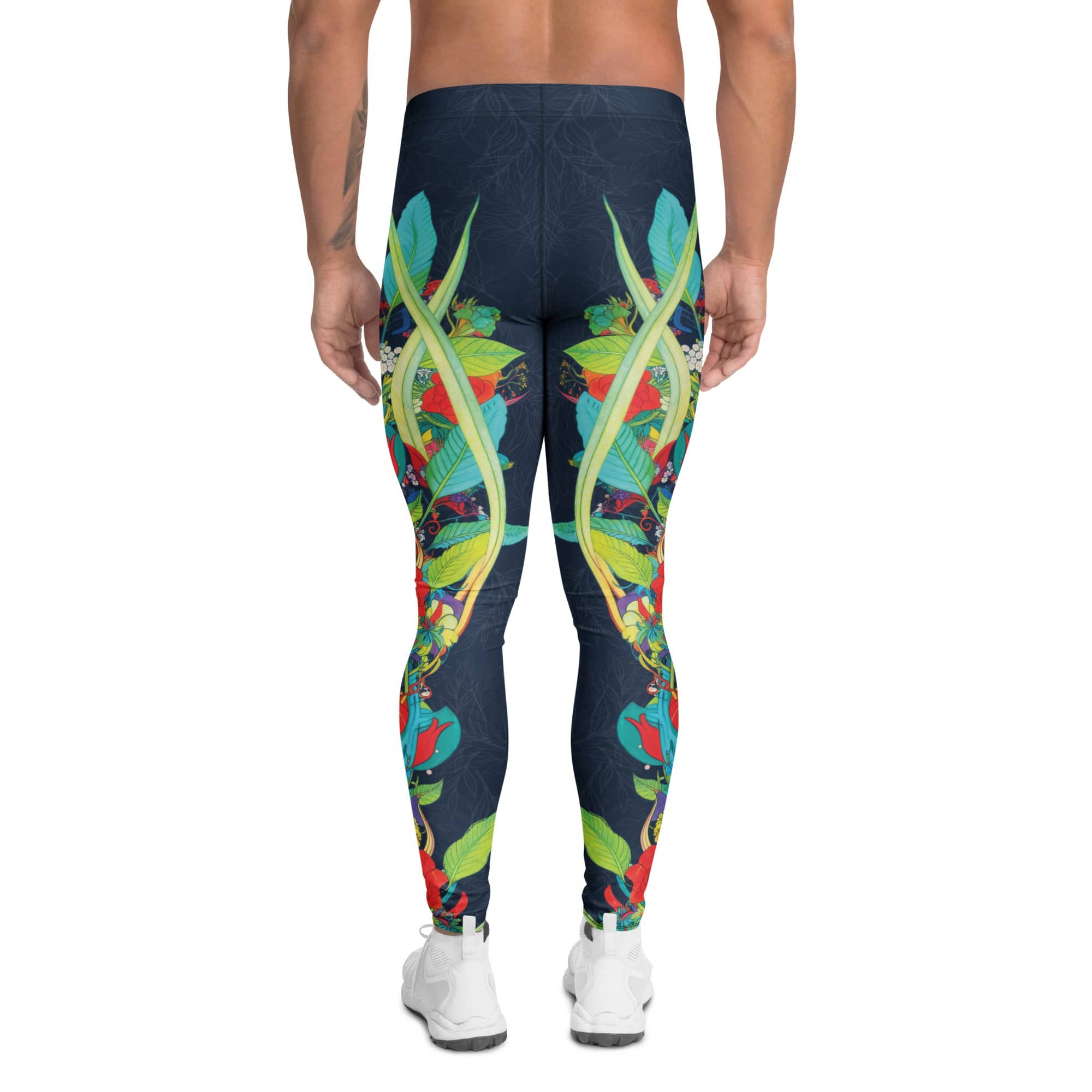 Vibrant Floral Garden Men's Leggings