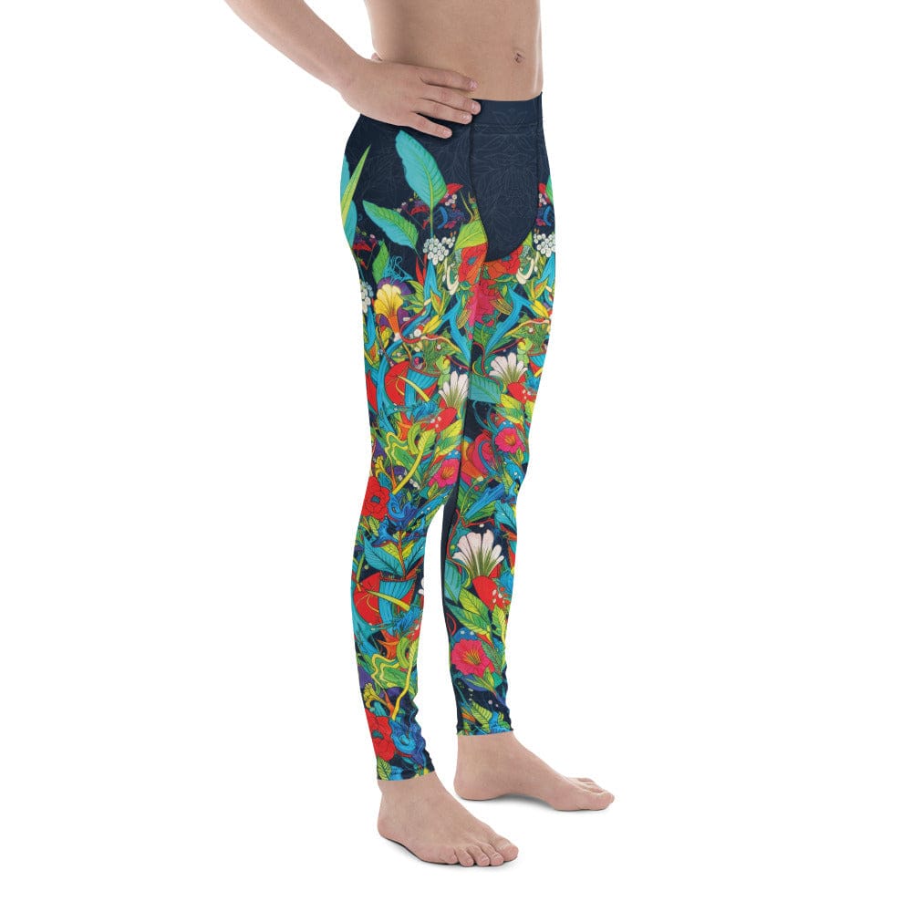 Vibrant Floral Garden Men's Leggings