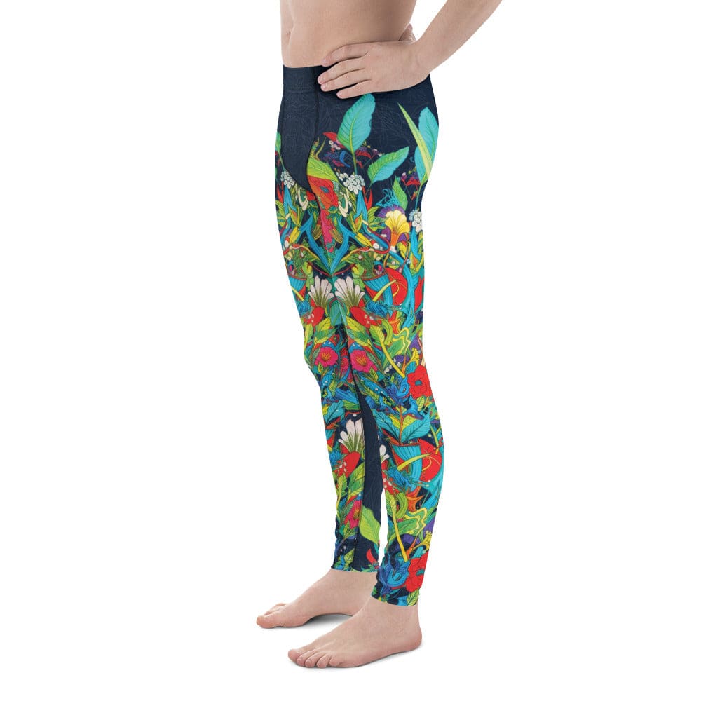 Vibrant Floral Garden Men's Leggings