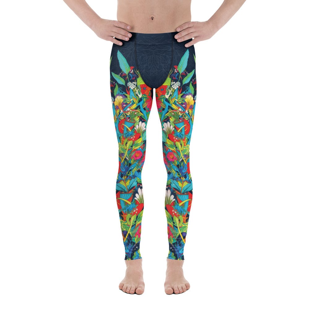 Vibrant Floral Garden Men's Leggings