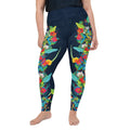 Vibrant Floral Garden Plus Size Leggings