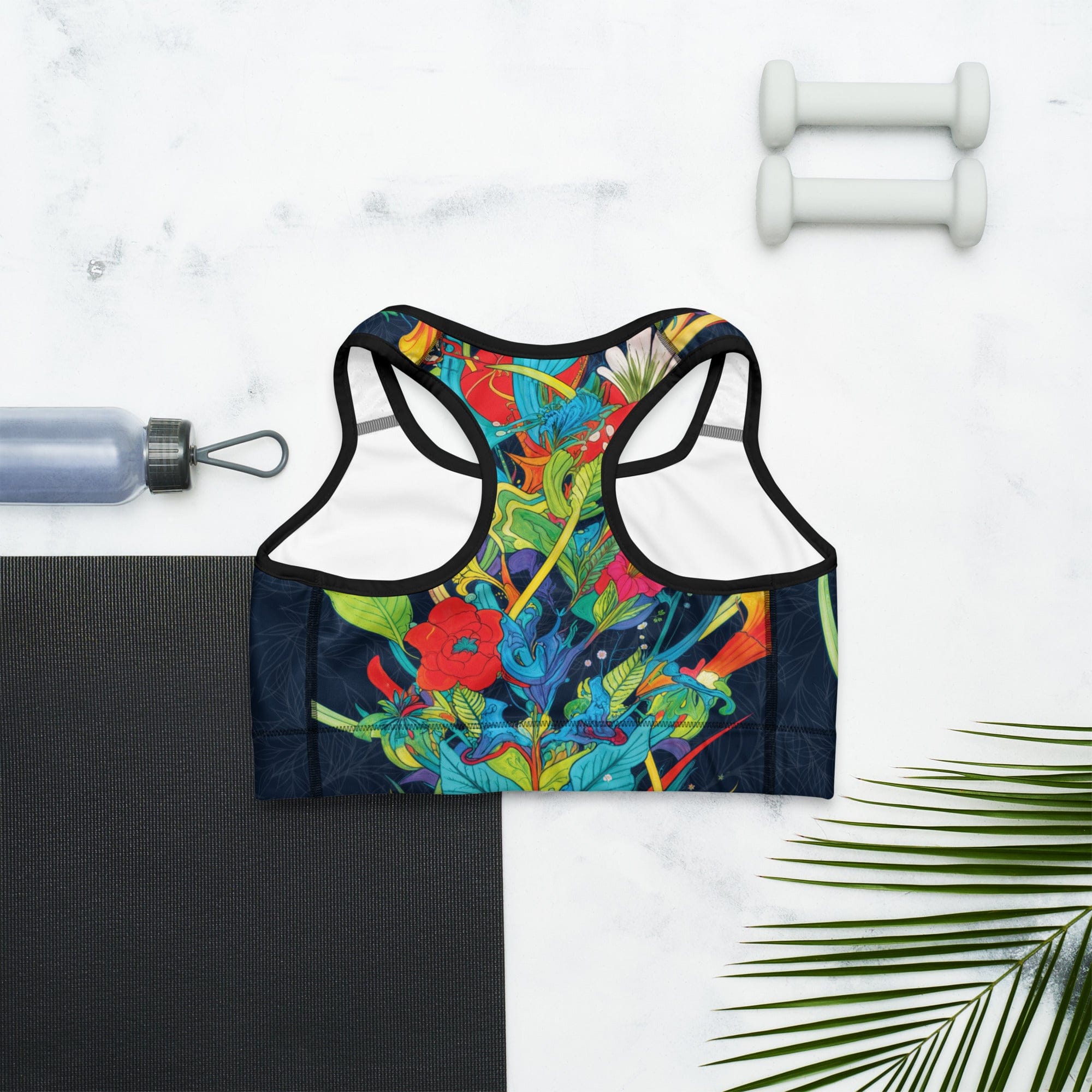 VIbrant Floral Garden Sports Bra
