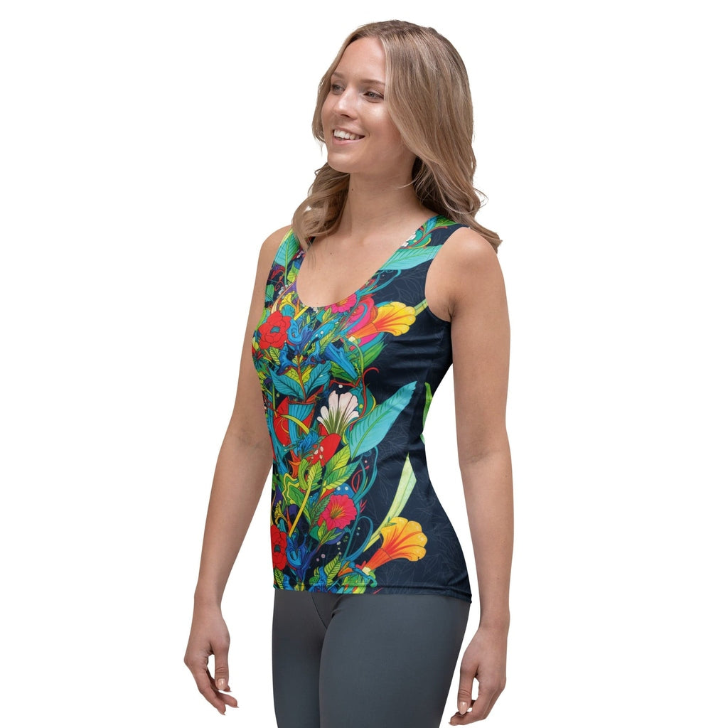 Vibrant Floral Garden Tank Top