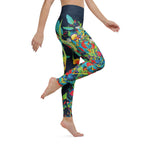 Vibrant Floral Garden Yoga Leggings