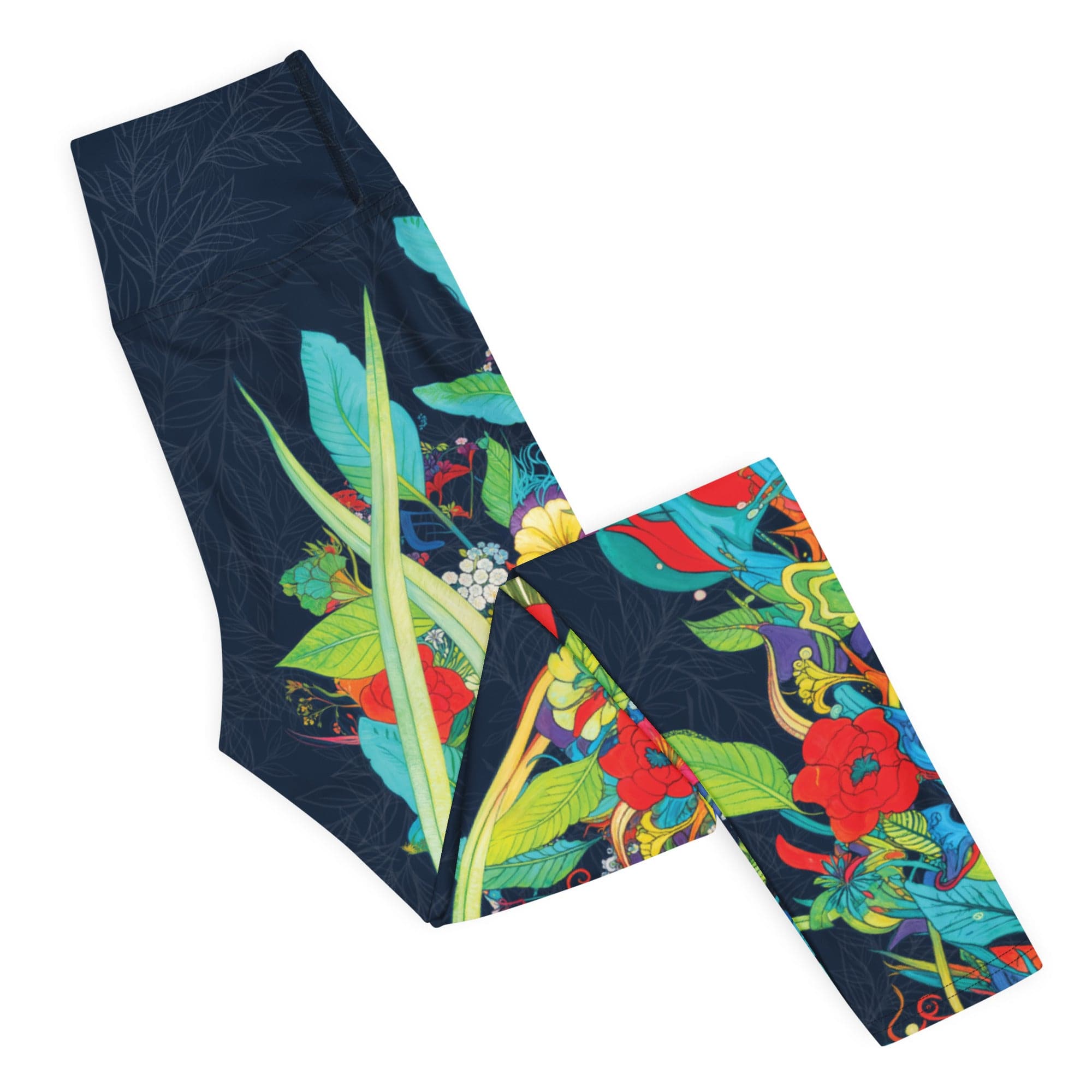 Vibrant Floral Garden Yoga Leggings